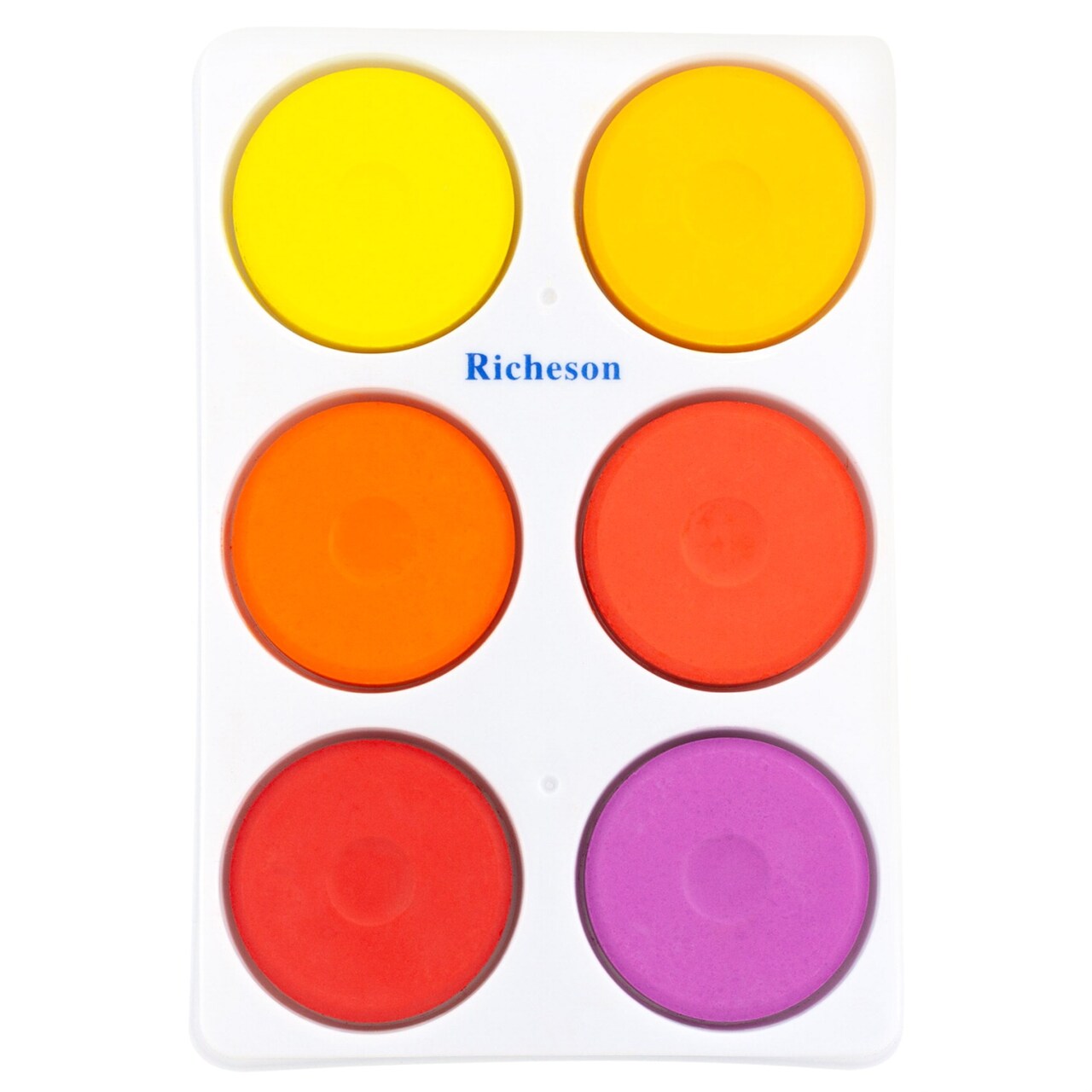 Jack Richeson Large Tempera Cakes, Warm Colors, Set of 6